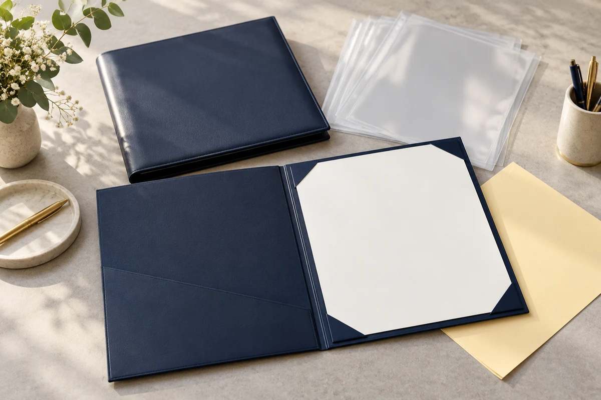 เลือกแฟ้ม Portfolio และปกใส่เกียรติบัตรให้พอดีกับเอกสาร
